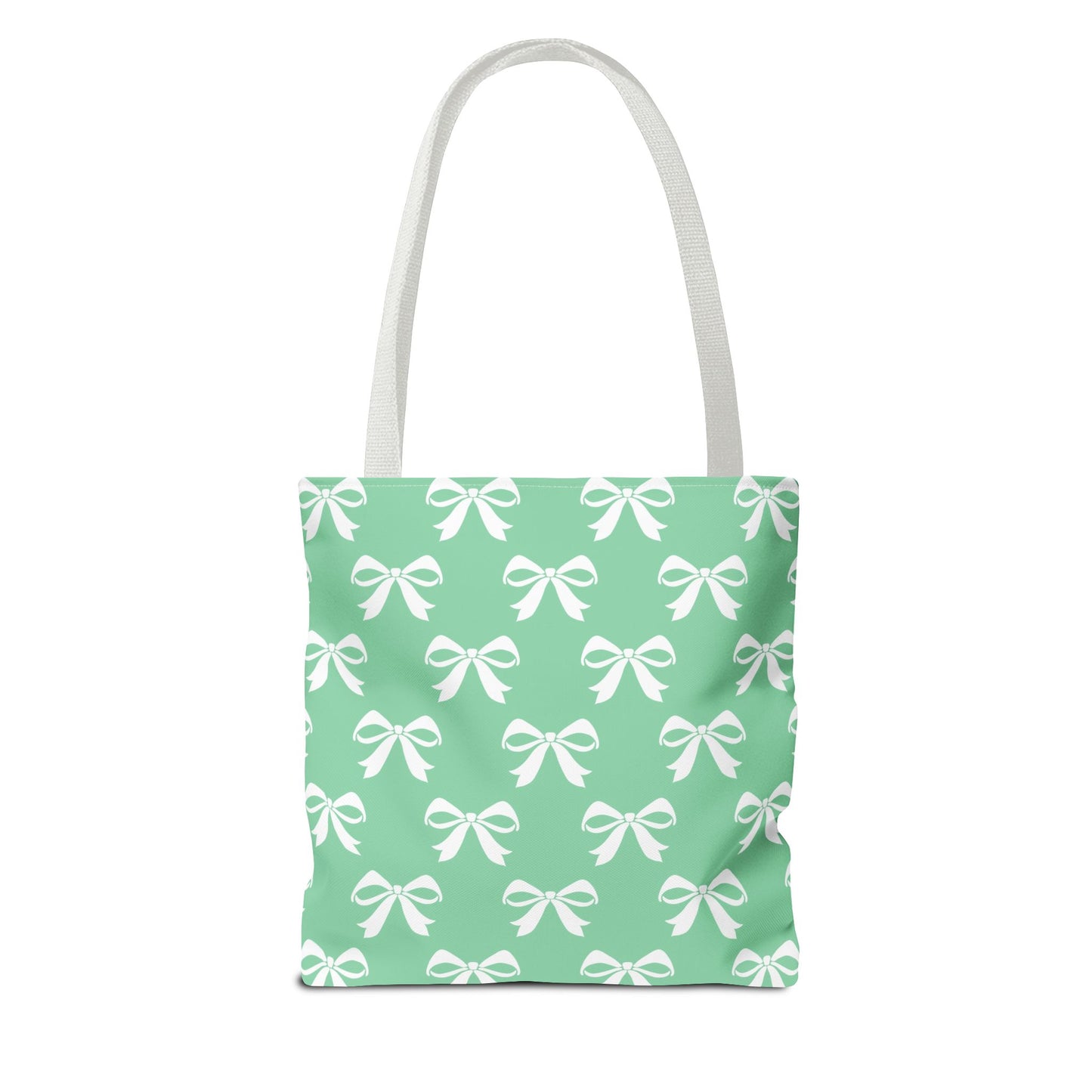 Tote Bag (AOP) Girlie Bow Green Solid