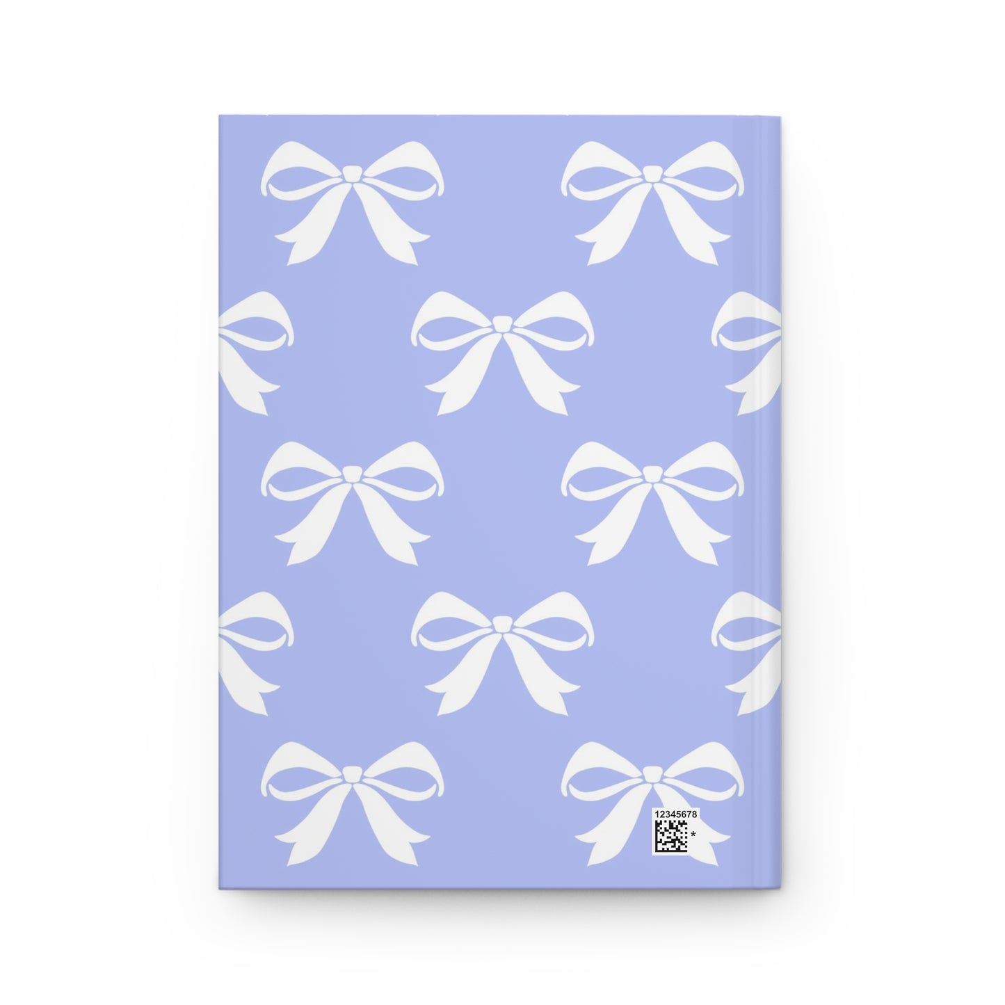Hardcover Journal Matte Girlie Bow Blue Solid