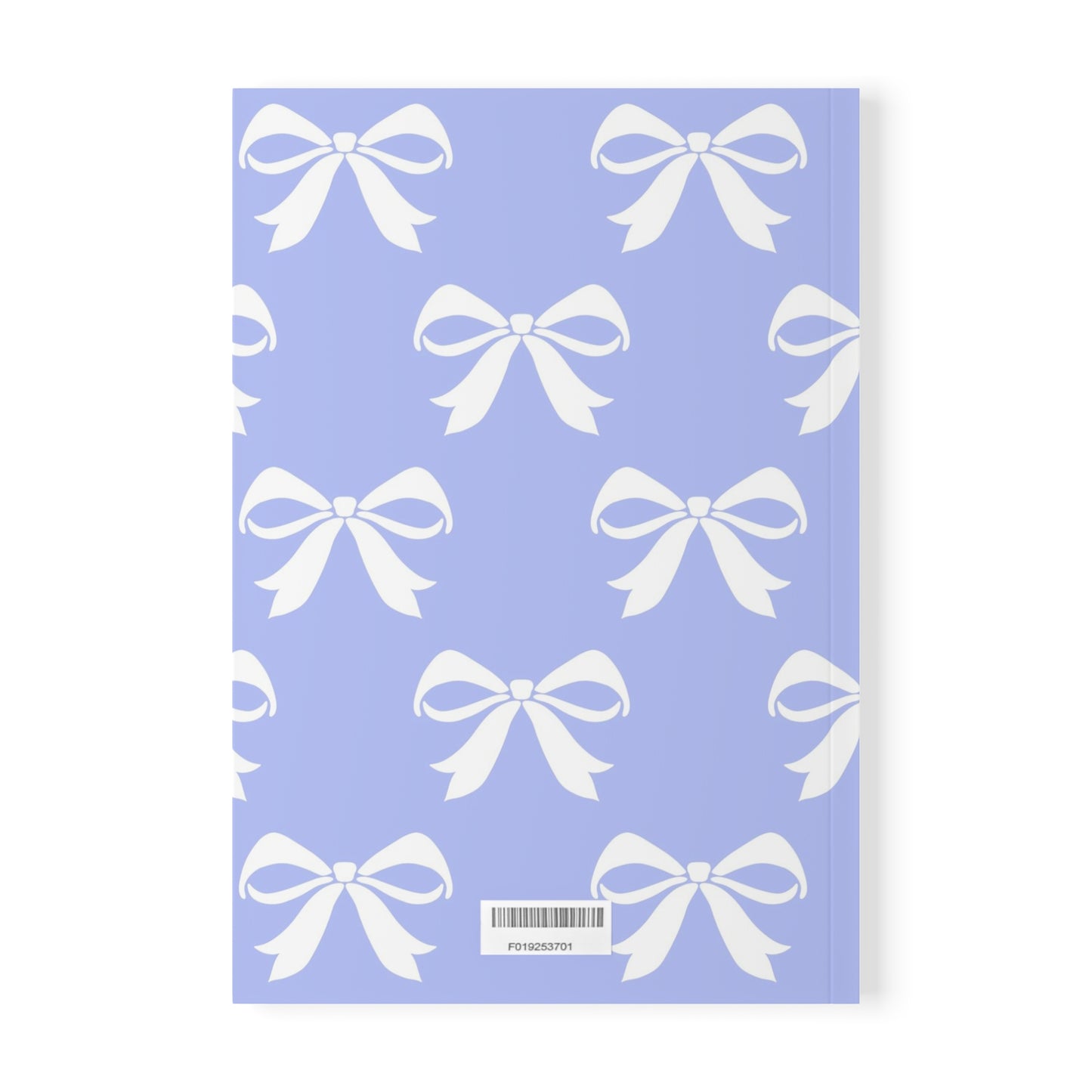 Softcover Notebook, A5 Girlie Bow Blue Solid
