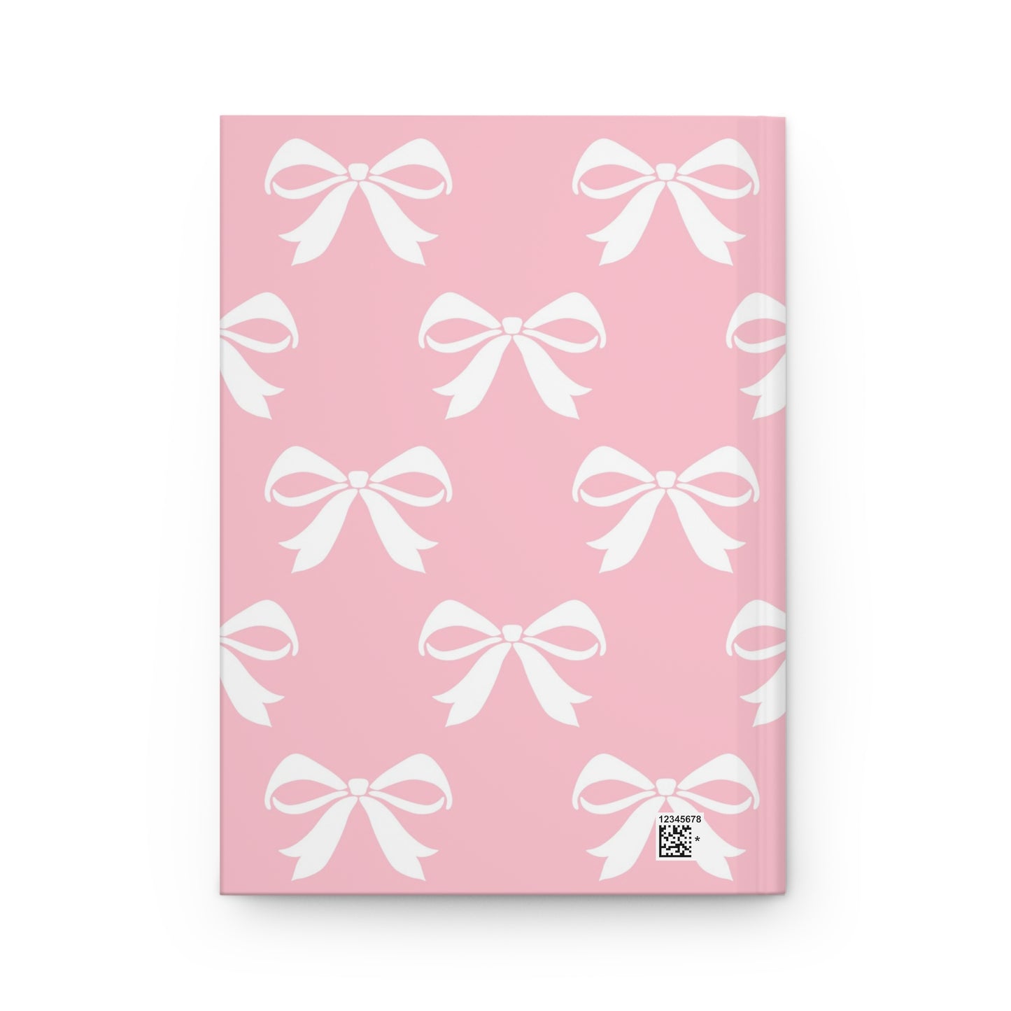 Hardcover Journal Matte Girlie Bow Pink Solid