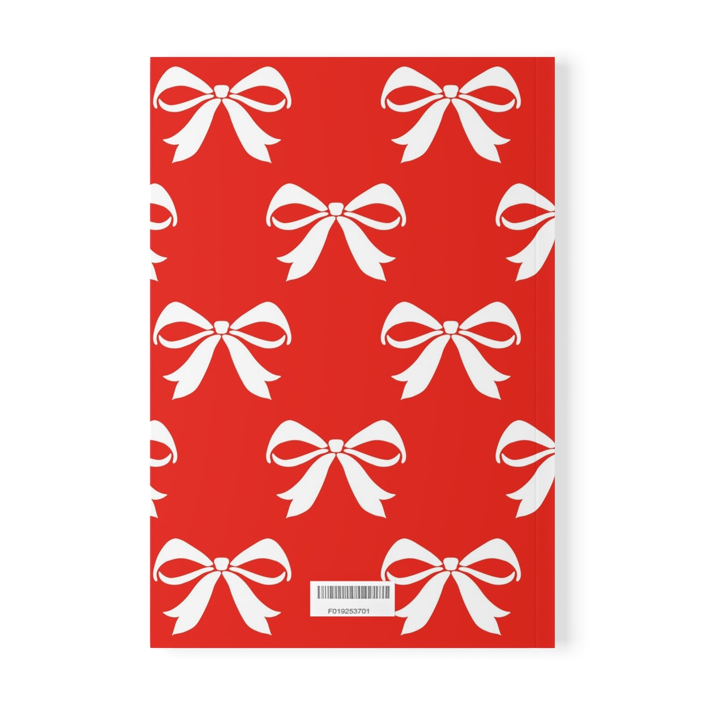 Softcover Notebook, A5 Girlie Bow Red Solid