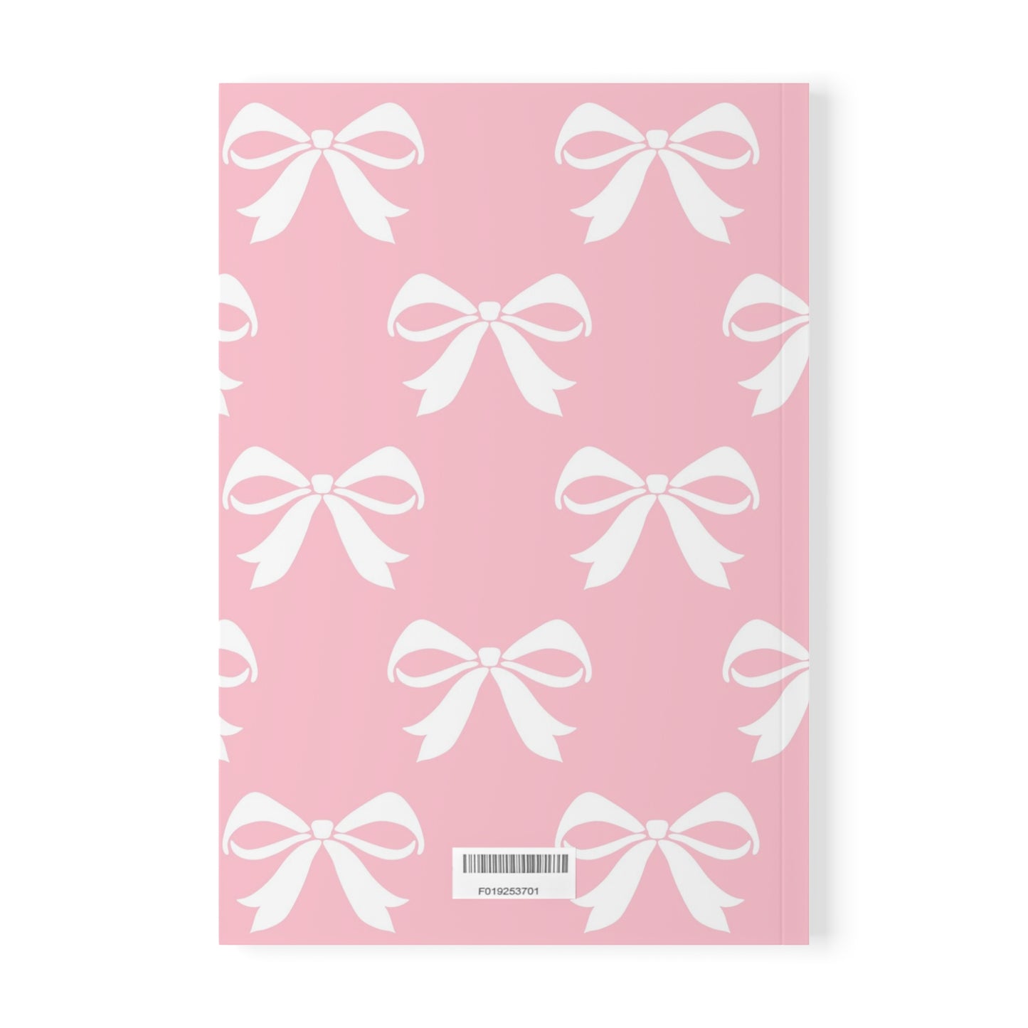 Softcover Notebook, A5 Girlie Bow Pink Solid