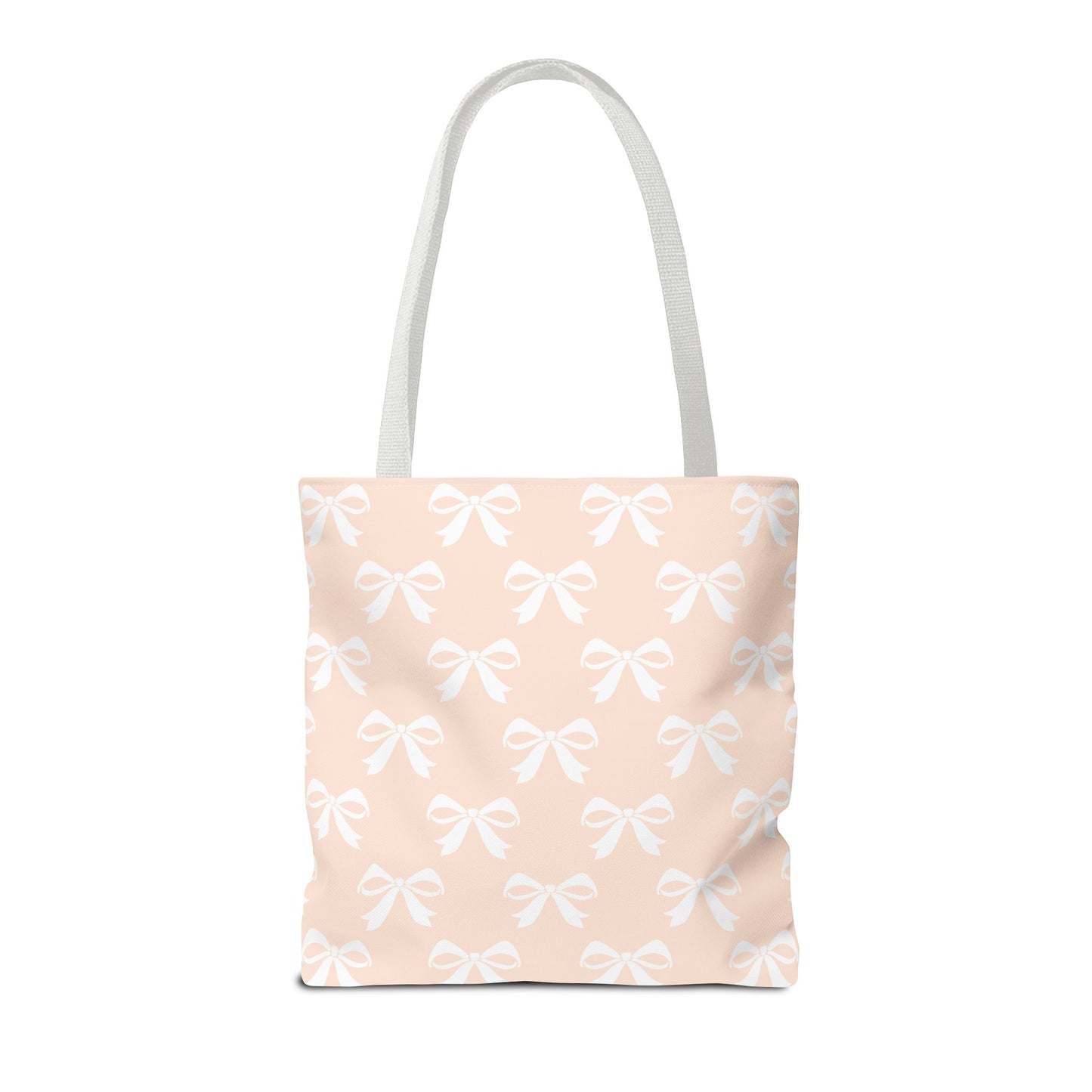 Tote Bag (AOP) Girlie Bow Light Pink Solid