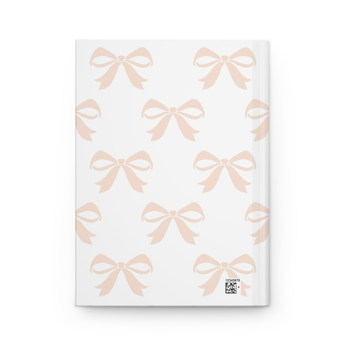 Hardcover Journal Matte Girlie Bow Light Pink