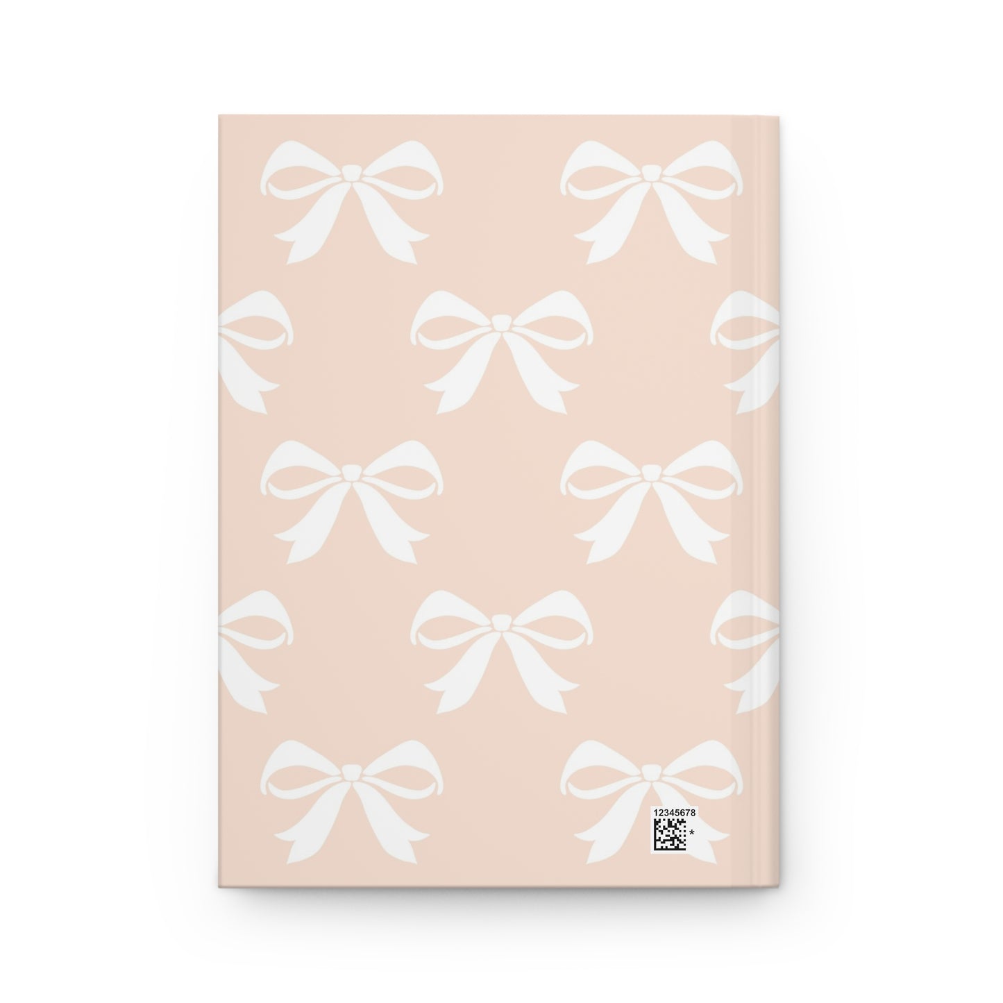 Hardcover Journal Matte Girlie Bow Light Pink Solid