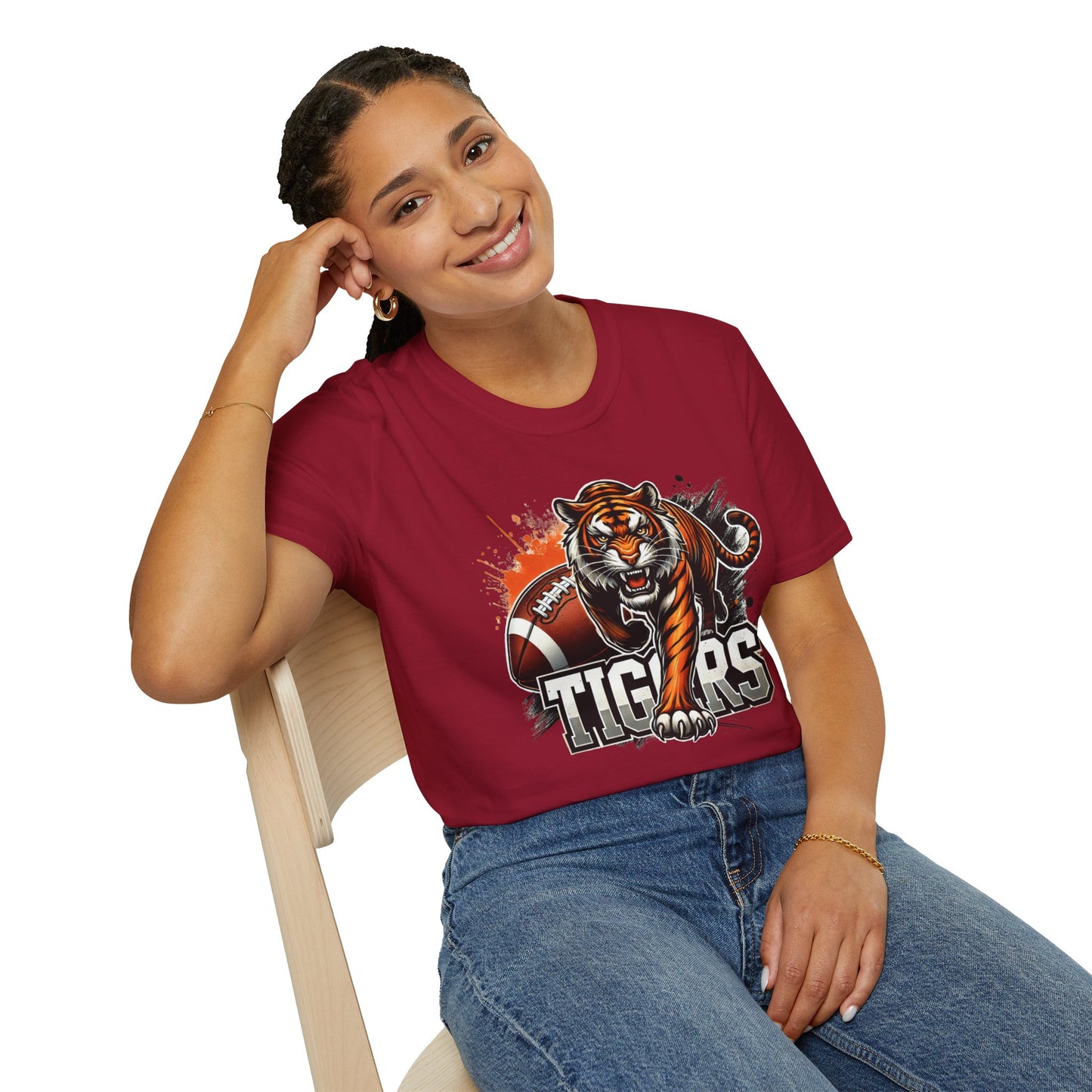 Tigers Football Unisex Softstyle T-Shirt