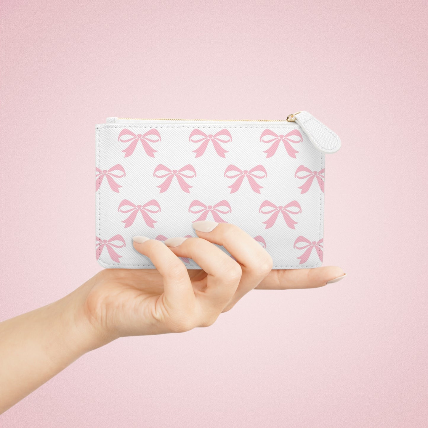 Mini Clutch Bag Girlie Bow Pink