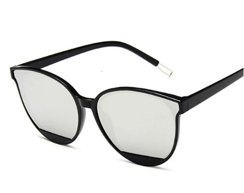 Cat Eye Mirror Sunglasses - 3 Color Options