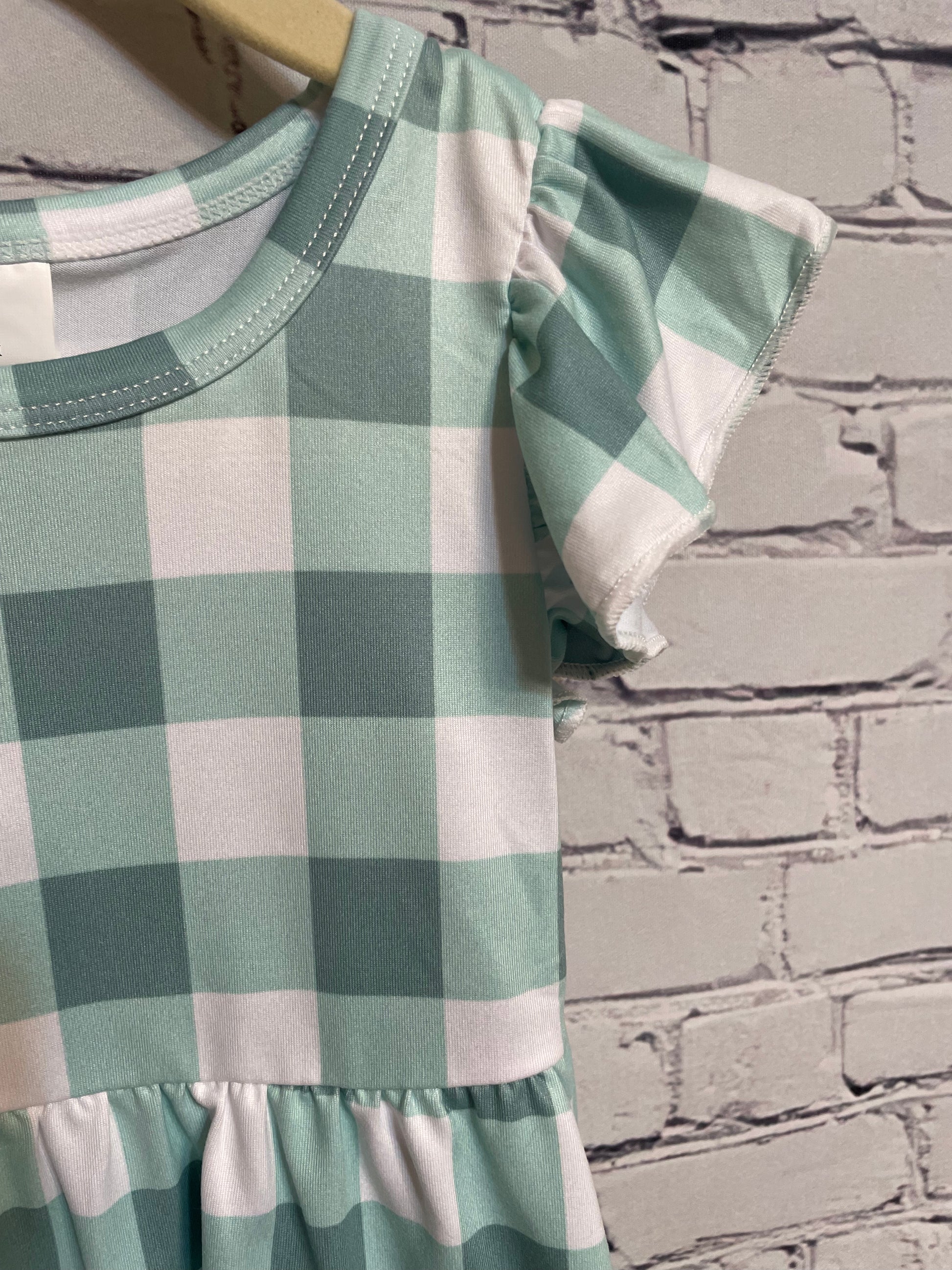 Baby Girls Plaid Green Pearl Dress - Southern Chic Magnolias, LLC