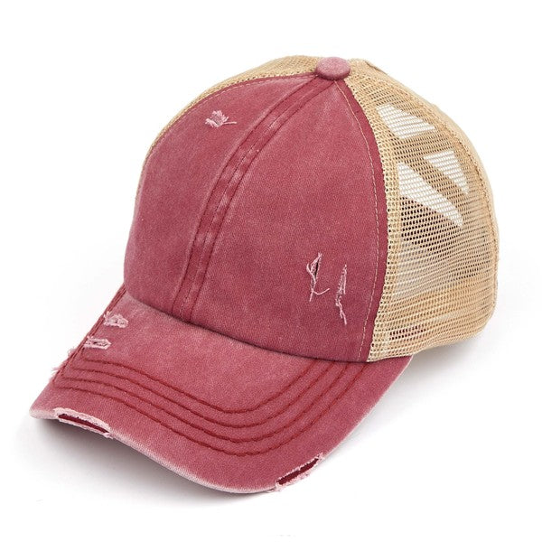 C.C Multi Level Crisscross Pony Cap - Southern Chic Magnolias, LLC