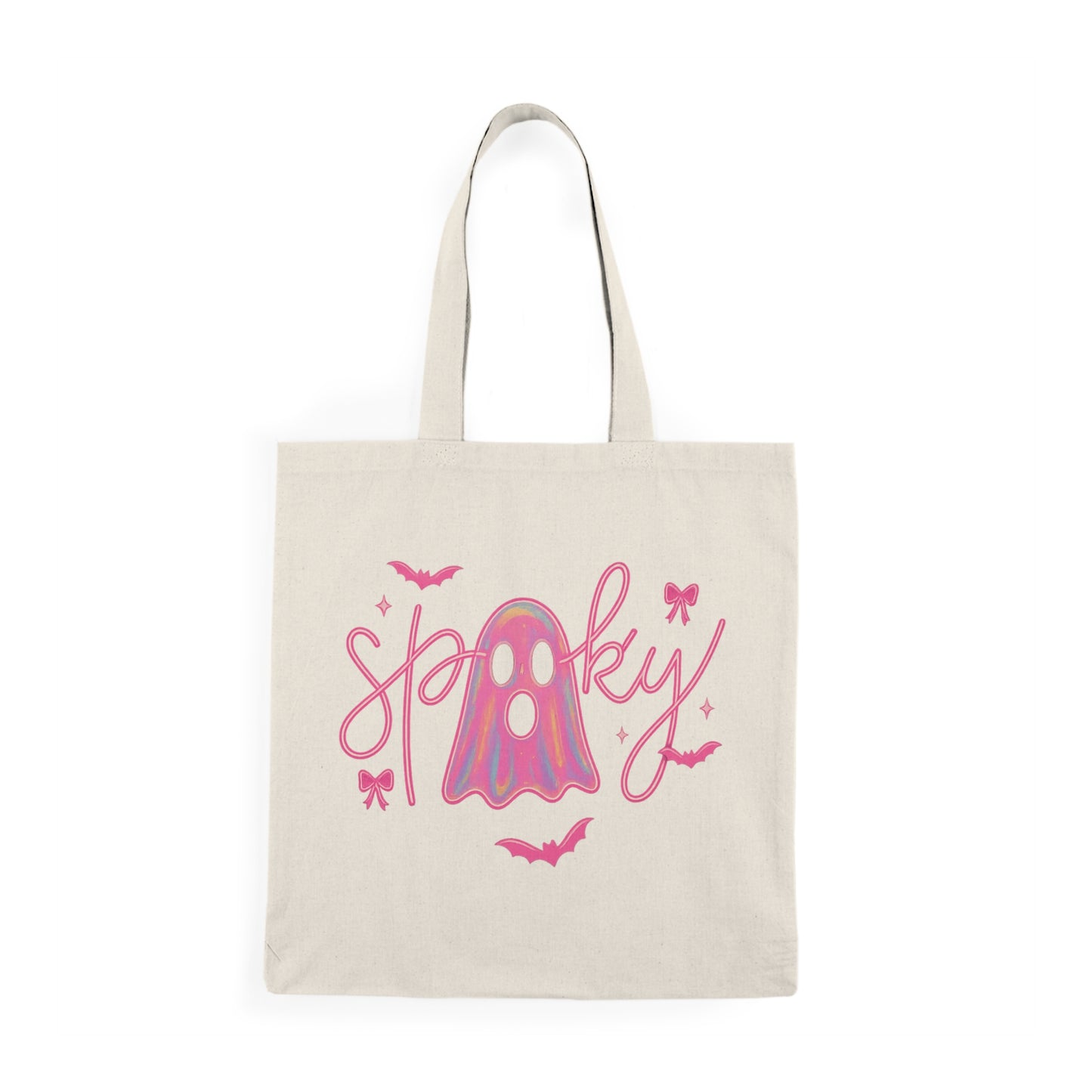 Pink Spooky Ghost Tote Bag