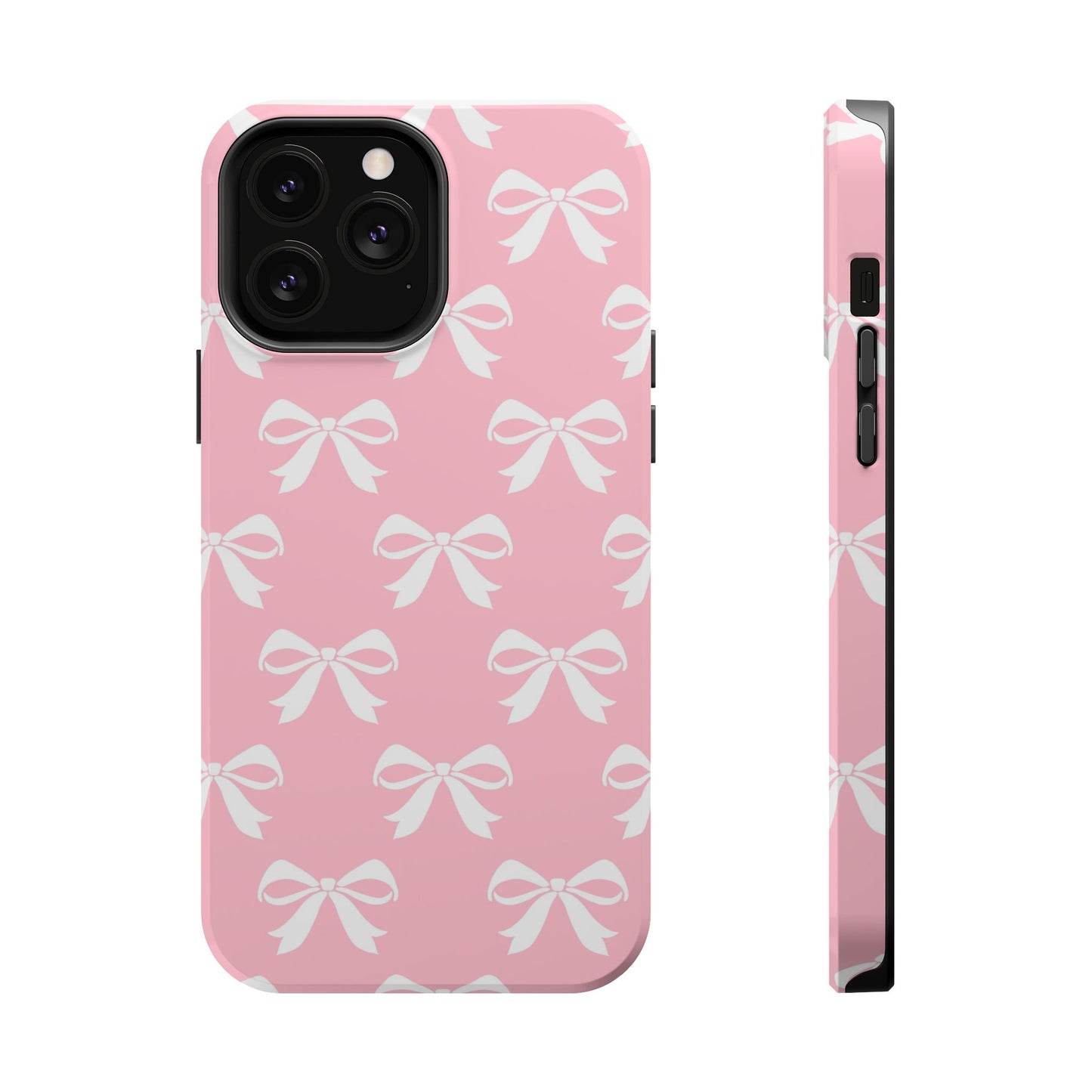 Magnetic Tough Cases Girlie Bow Pink Solid