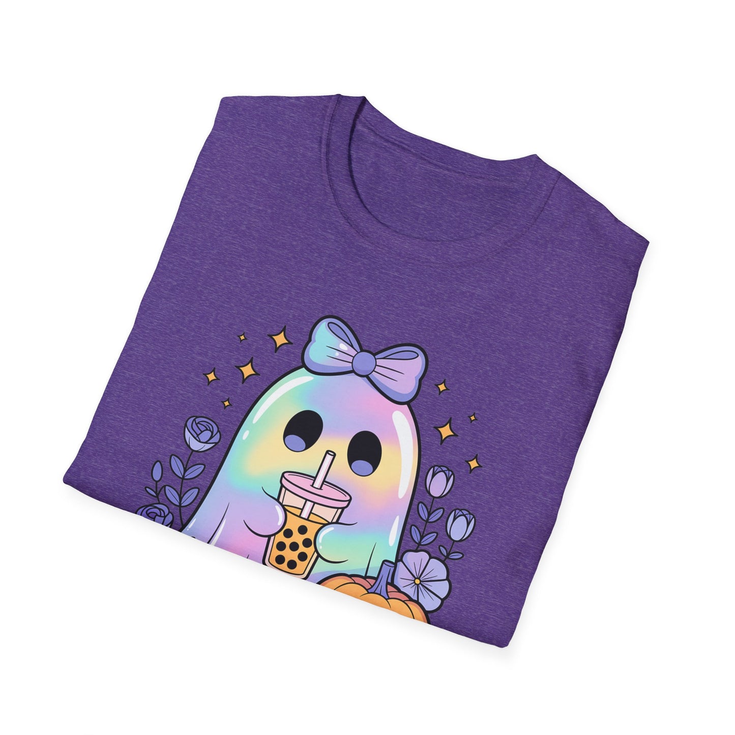 Iridescent Ghost with Coffee Unisex Softstyle T-Shirt