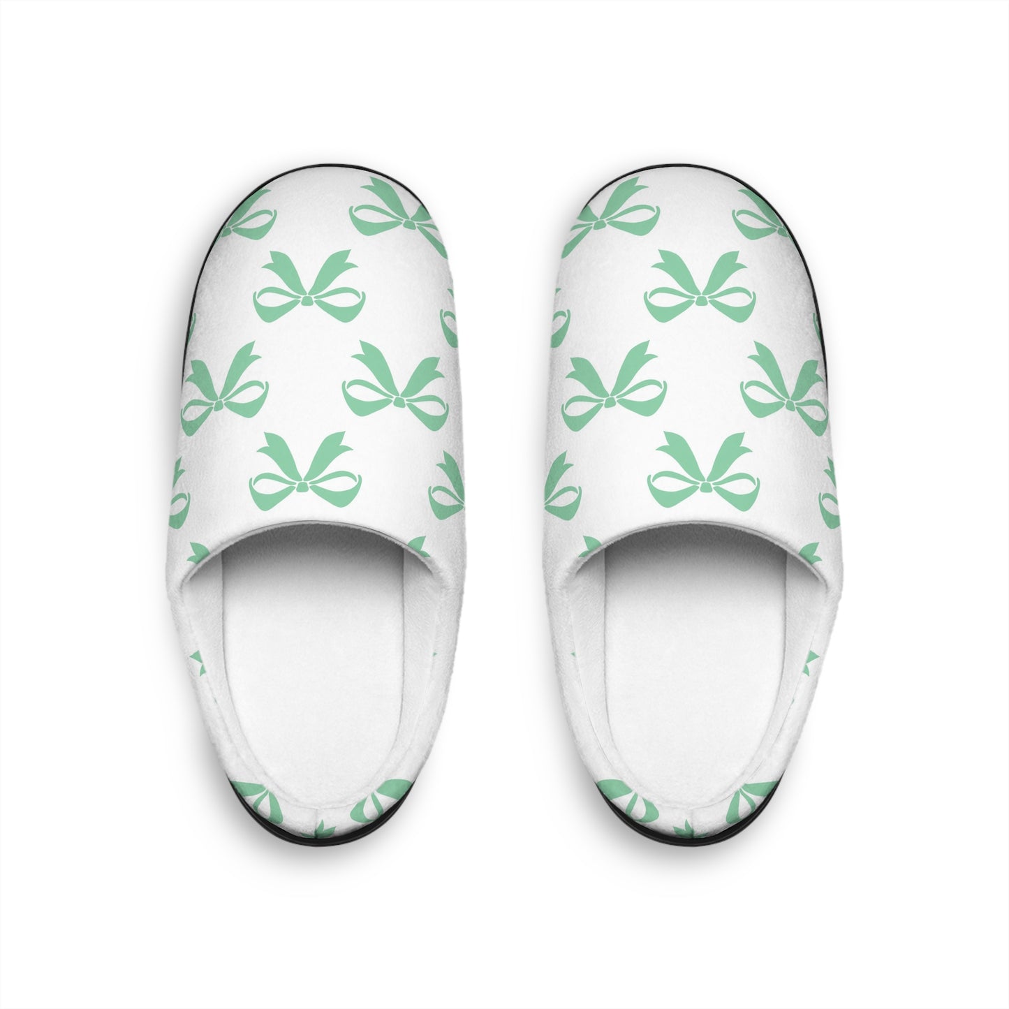 Women's Indoor Slippers Girlie Bow Green