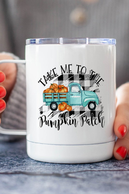 Take Me Pumpkin Patch Truck Coffee Travel Cup