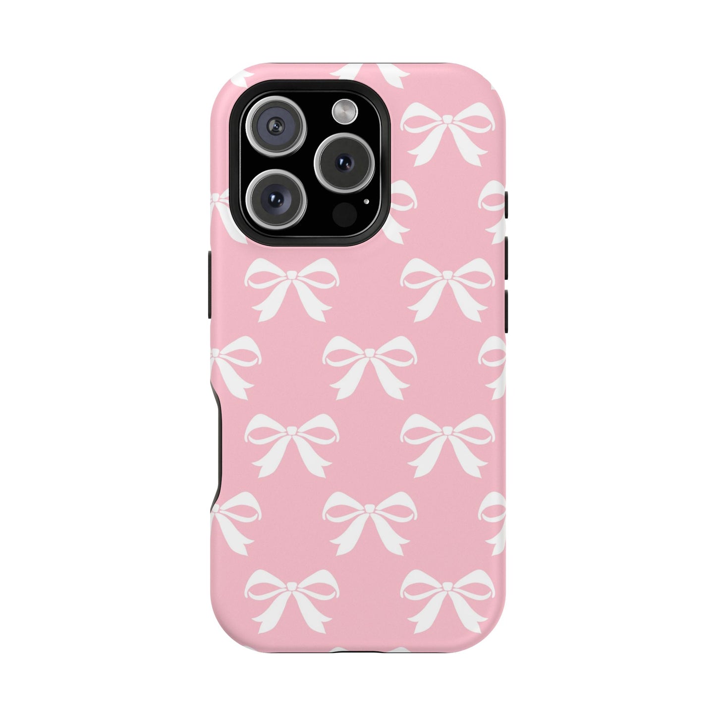 Magnetic Tough Cases Girlie Bow Pink Solid