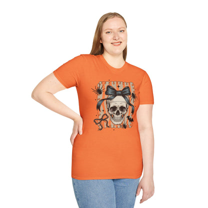 Skull Coquette Bow Unisex Softstyle T-Shirt