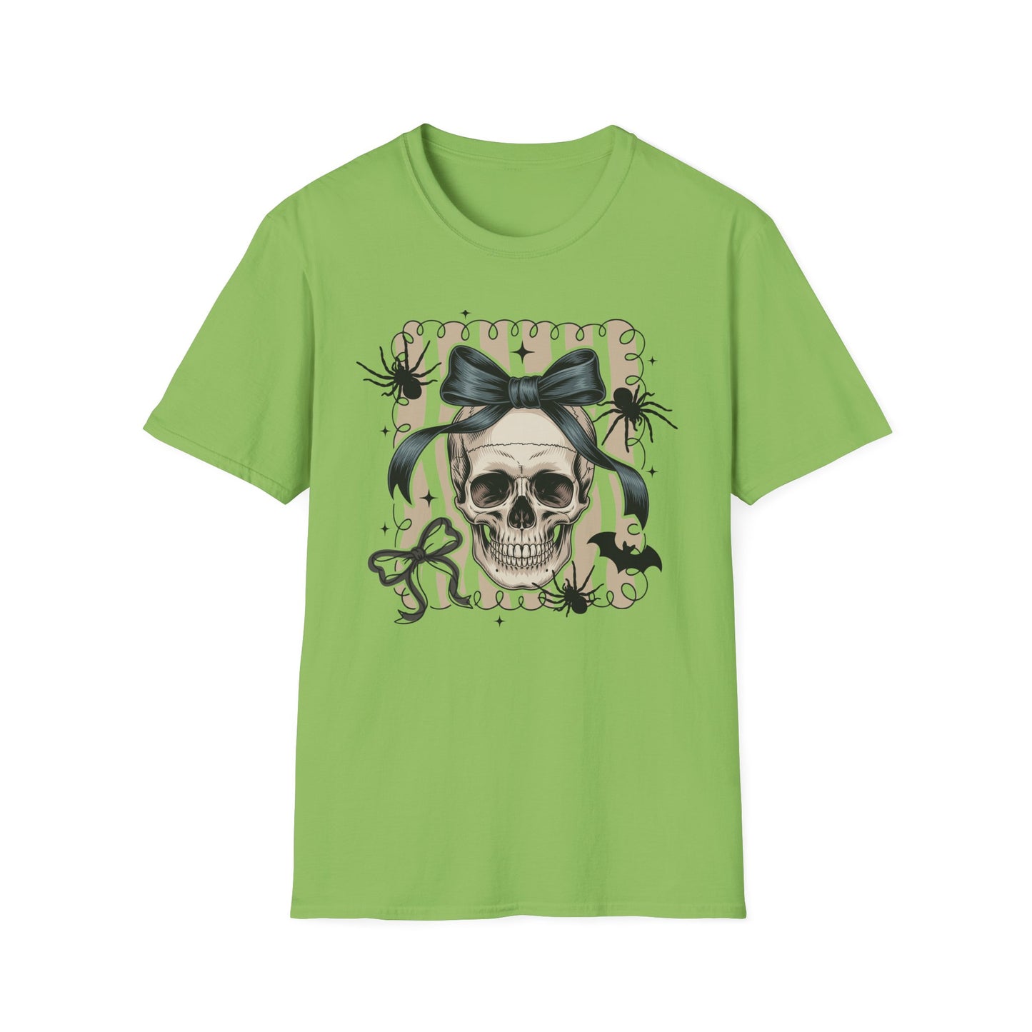 Skull Coquette Bow Unisex Softstyle T-Shirt