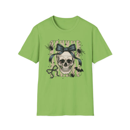Skull Coquette Bow Unisex Softstyle T-Shirt