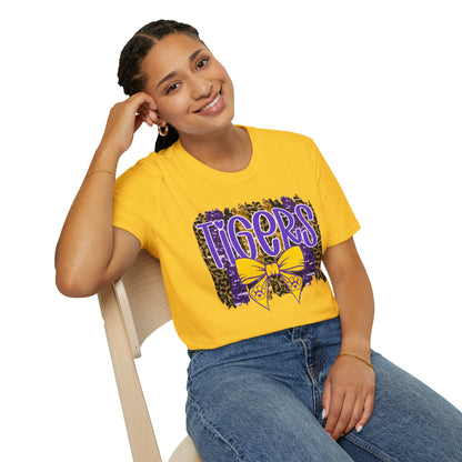 Tigers Brush Bow Unisex Softstyle T-Shirt