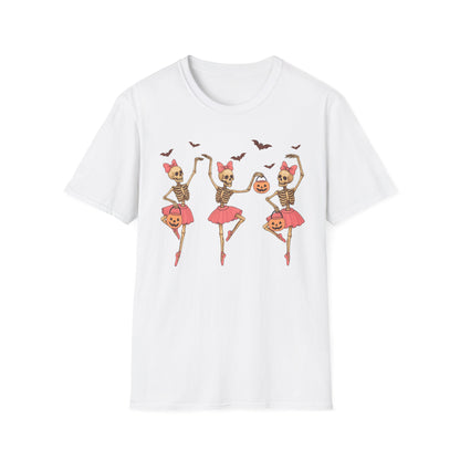 Ballerina Skeleton Unisex Softstyle T-Shirt