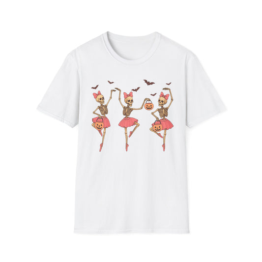 Ballerina Skeleton Unisex Softstyle T-Shirt