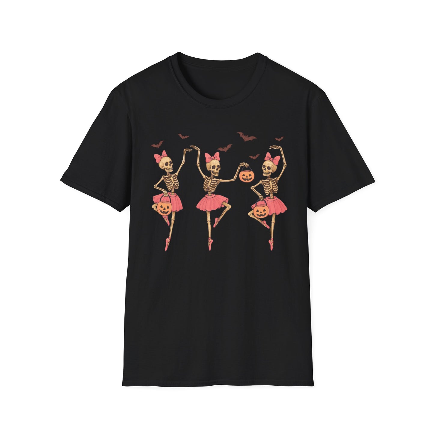 Ballerina Skeleton Unisex Softstyle T-Shirt