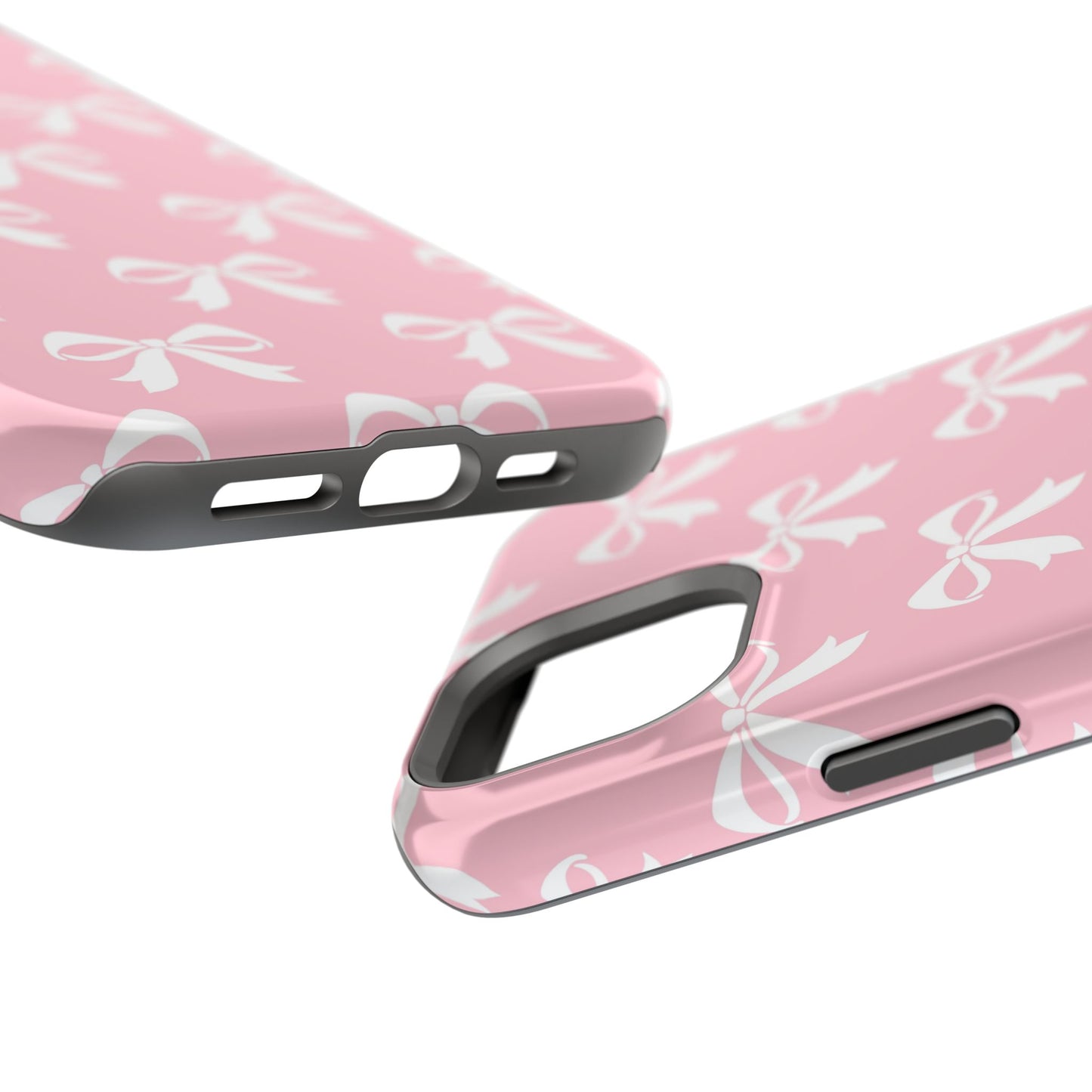 Magnetic Tough Cases Girlie Bow Pink Solid