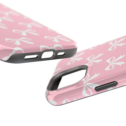Magnetic Tough Cases Girlie Bow Pink Solid