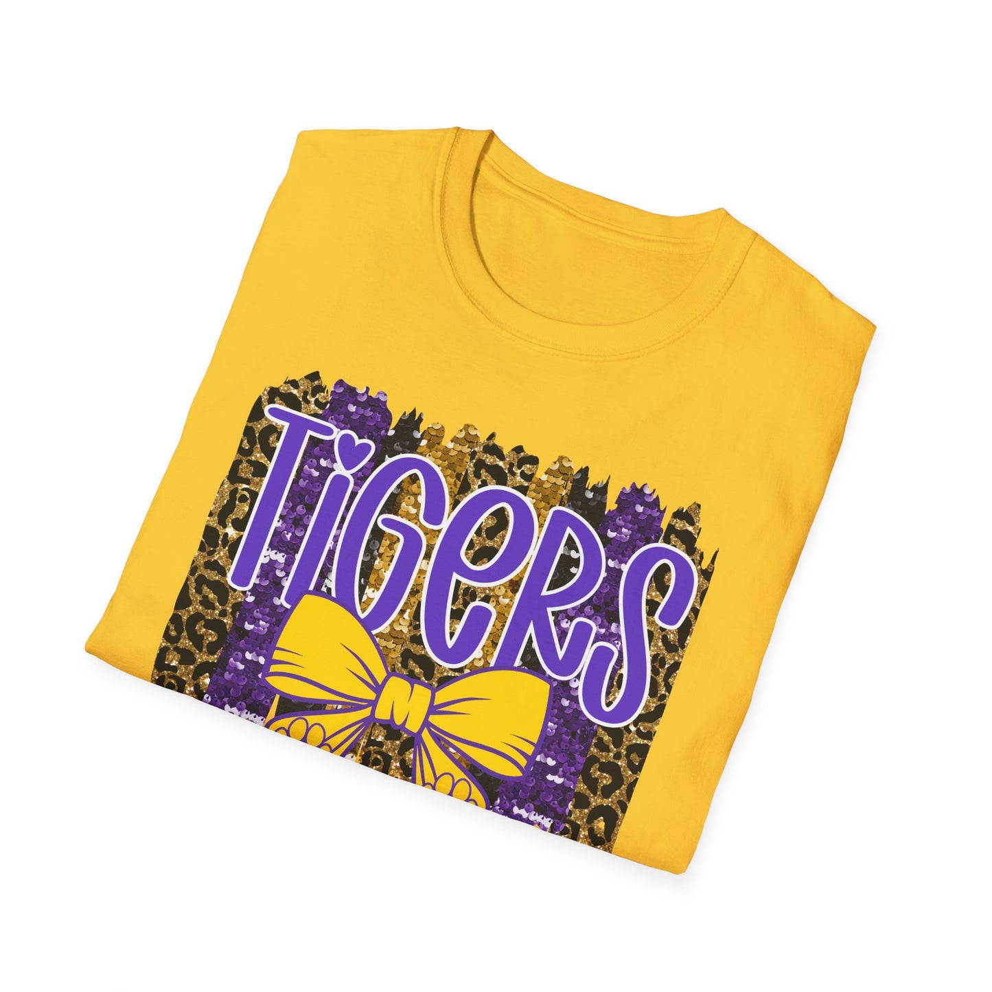 Tigers Brush Bow Unisex Softstyle T-Shirt