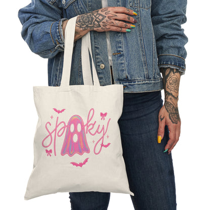 Pink Spooky Ghost Tote Bag