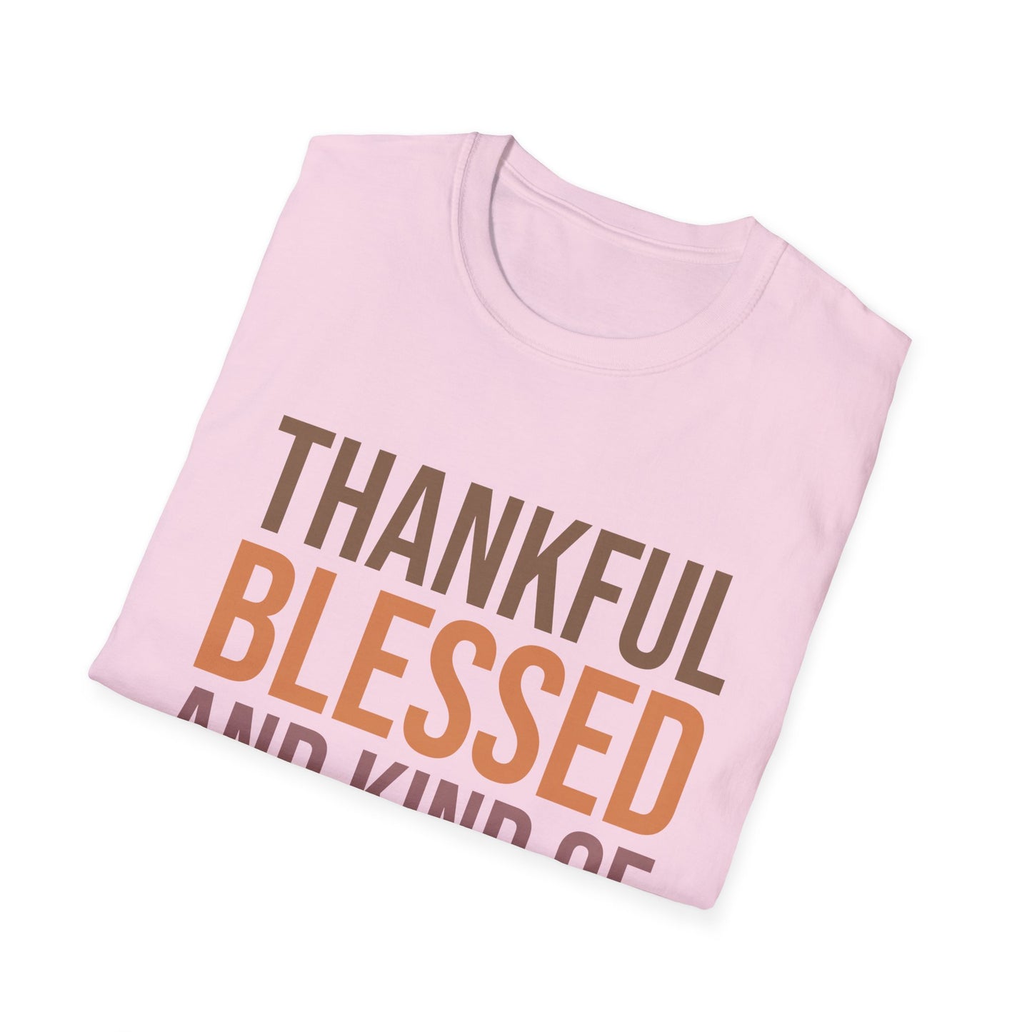 Thankful Blessed Mess Unisex Softstyle T-Shirt