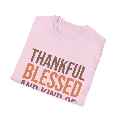 Thankful Blessed Mess Unisex Softstyle T-Shirt