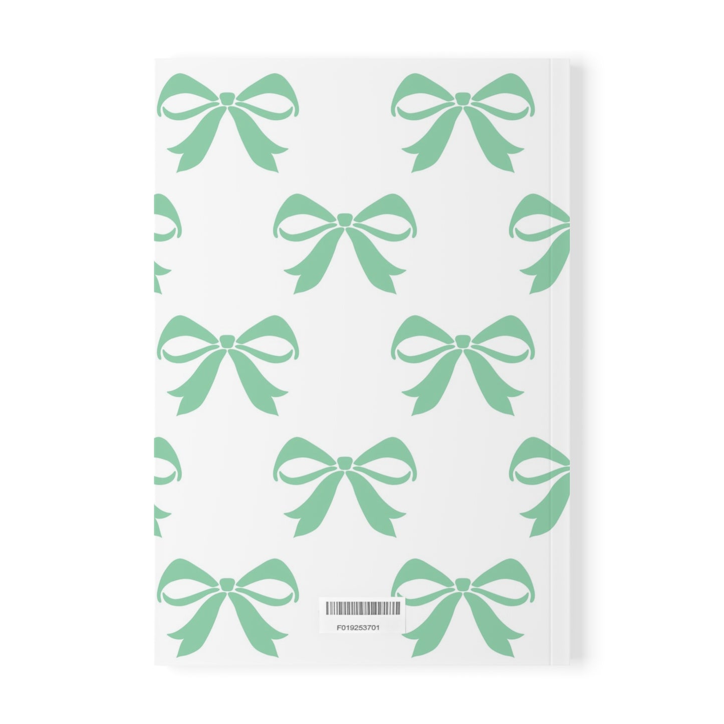 Softcover Notebook, A5 Girlie Bow Green