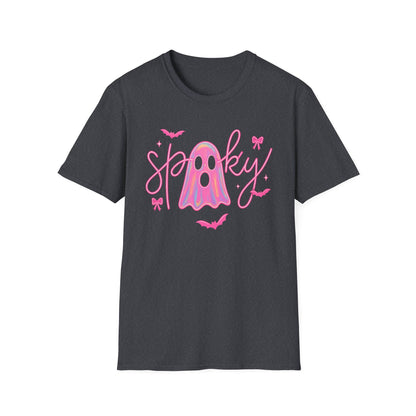 Spooky Pink Ghost Unisex Softstyle T-Shirt