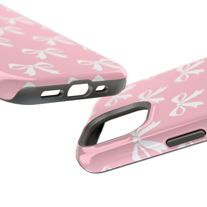 Magnetic Tough Cases Girlie Bow Pink Solid