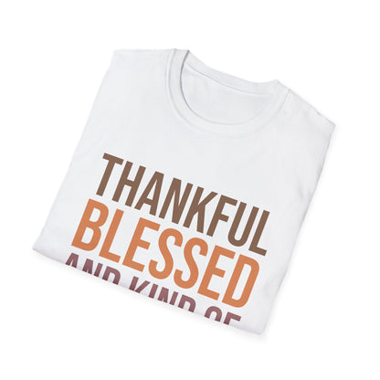 Thankful Blessed Mess Unisex Softstyle T-Shirt