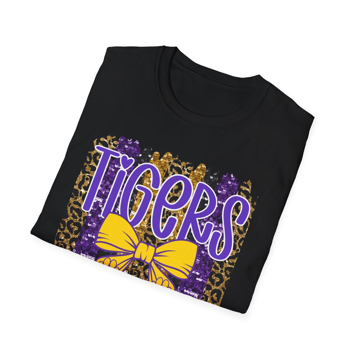 Tigers Brush Bow Unisex Softstyle T-Shirt