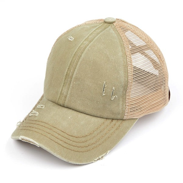 C.C Multi Level Crisscross Pony Cap - Southern Chic Magnolias, LLC