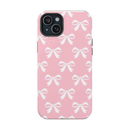 Magnetic Tough Cases Girlie Bow Pink Solid
