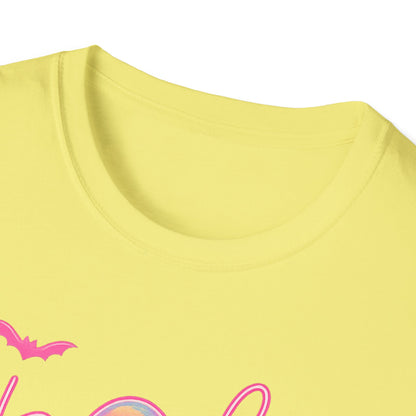 Spooky Pink Ghost Unisex Softstyle T-Shirt