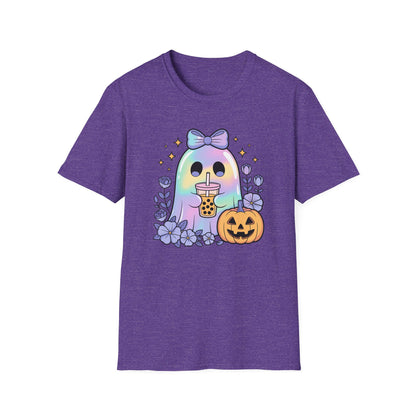 Iridescent Ghost with Coffee Unisex Softstyle T-Shirt