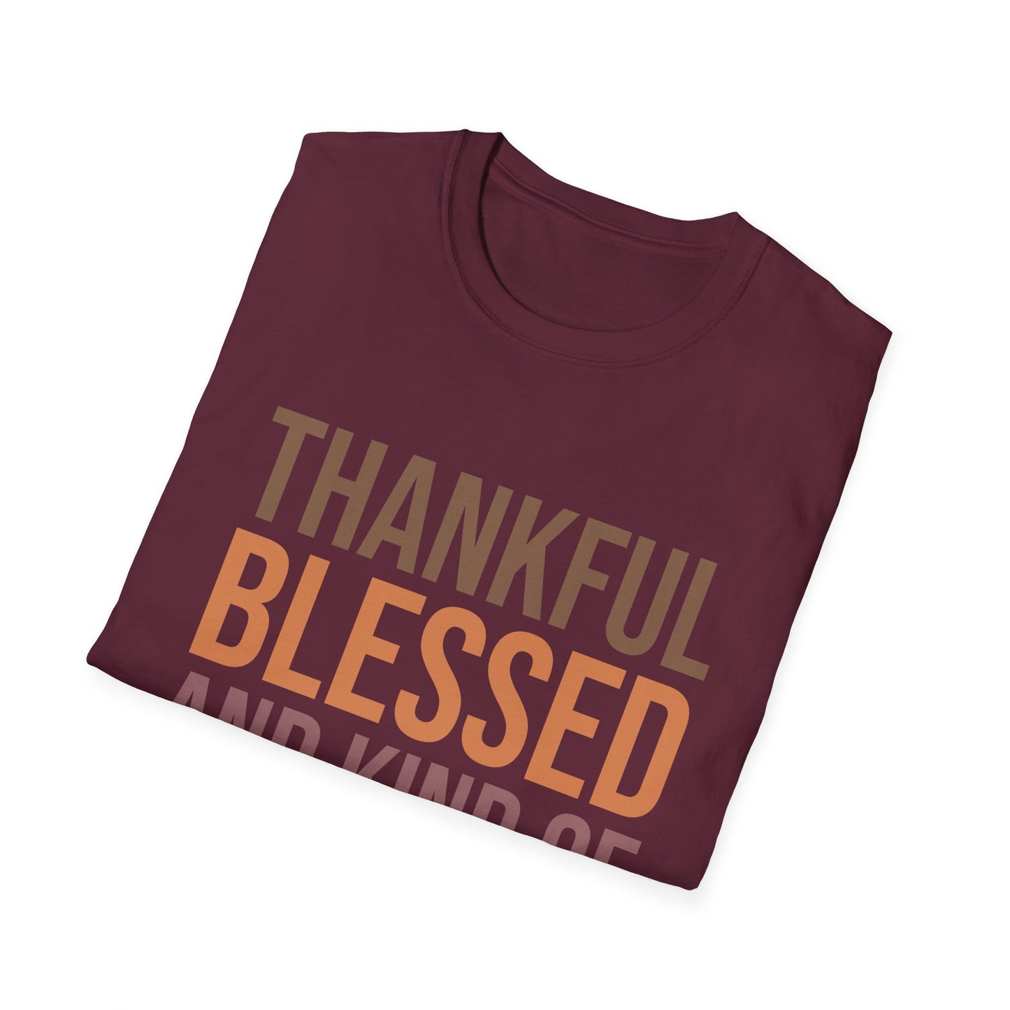 Thankful Blessed Mess Unisex Softstyle T-Shirt