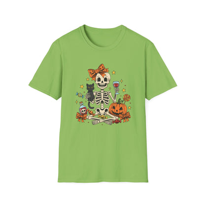 Coquette Bow Skeleton Unisex Softstyle T-Shirt