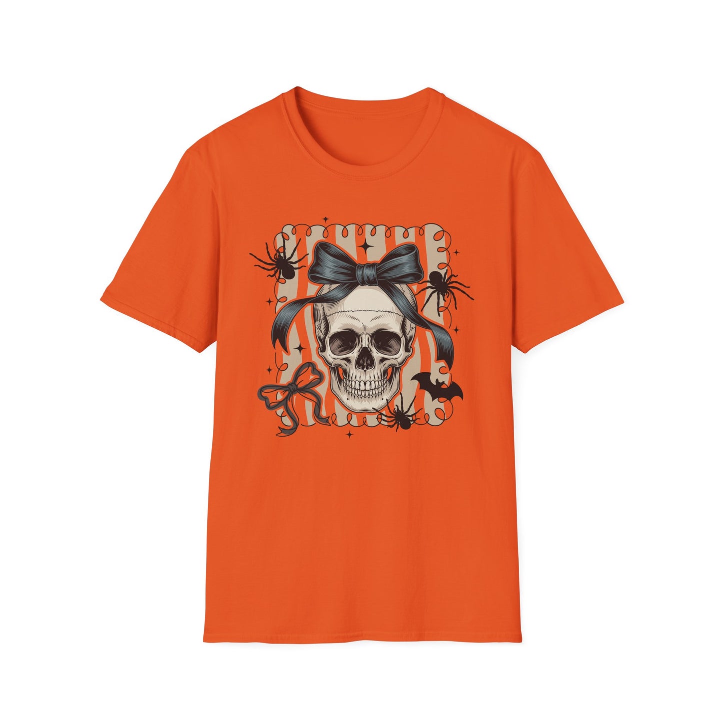 Skull Coquette Bow Unisex Softstyle T-Shirt