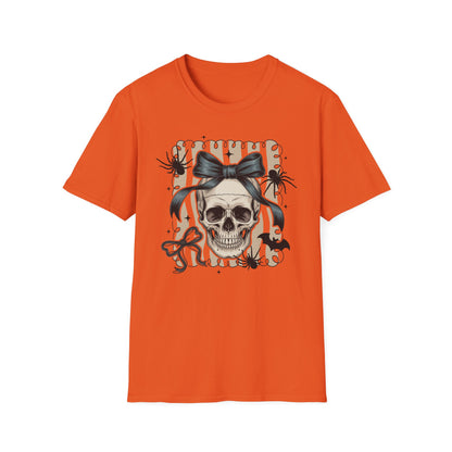 Skull Coquette Bow Unisex Softstyle T-Shirt