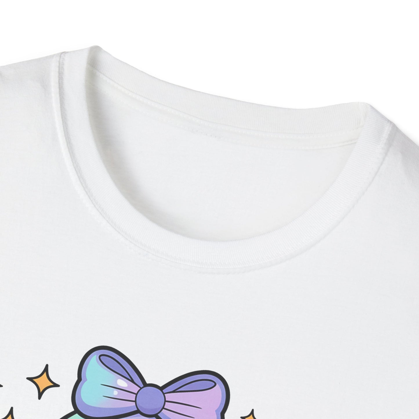 Iridescent Ghost with Coffee Unisex Softstyle T-Shirt