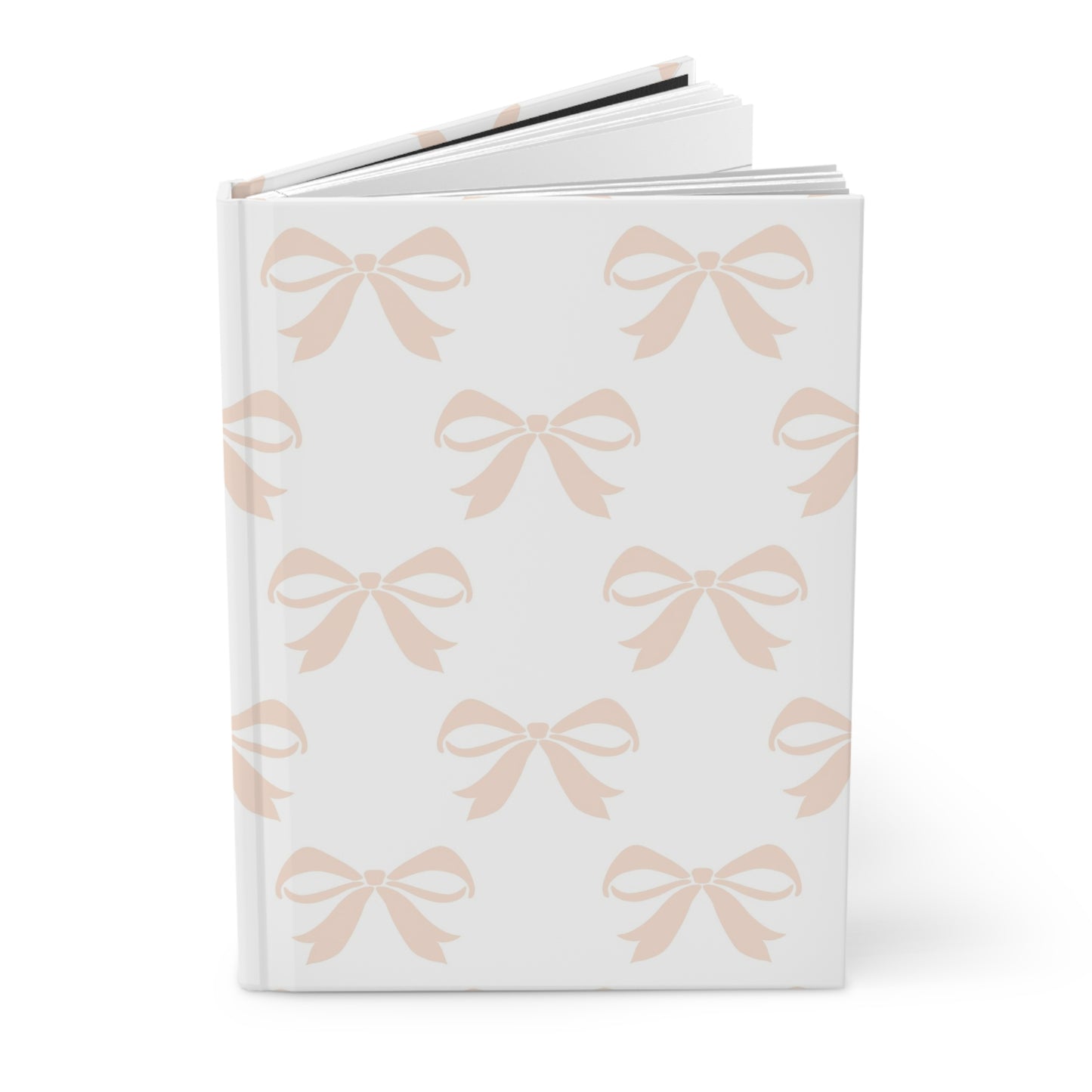Hardcover Journal Matte Girlie Bow Light Pink
