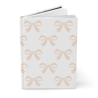 Hardcover Journal Matte Girlie Bow Light Pink