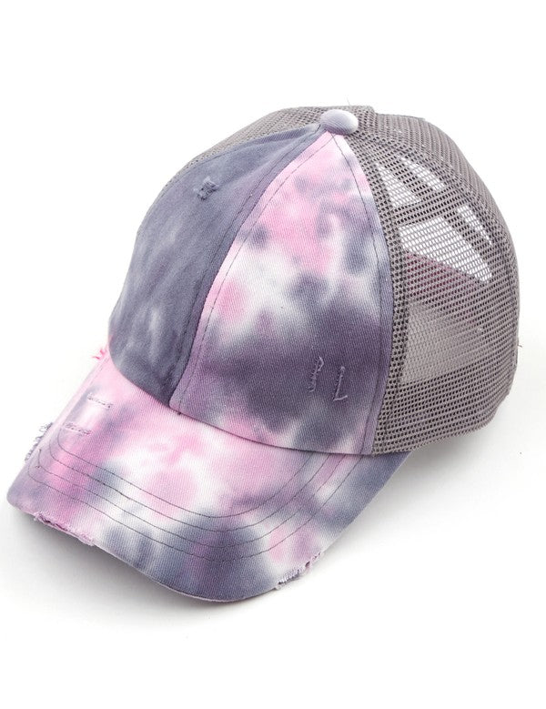 CC Tie Dye Mesh Pony Cap - Southern Chic Magnolias, LLC